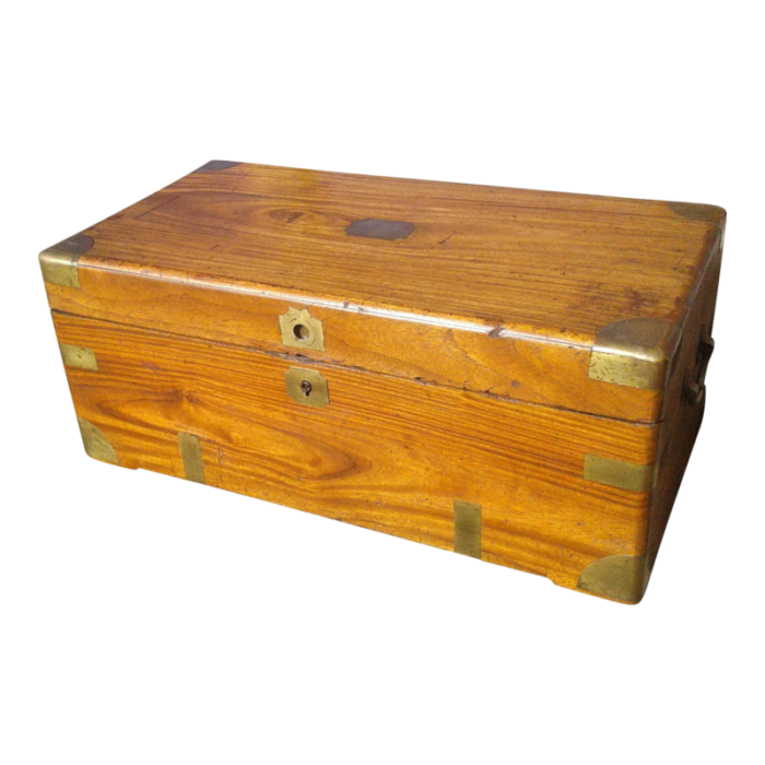 antique camphor campaign trunk england 1850s 3765