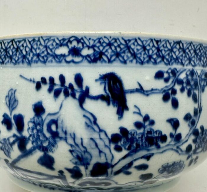 antique chinese export porcelain blue white chien lung soup tureen centerpiece 0401