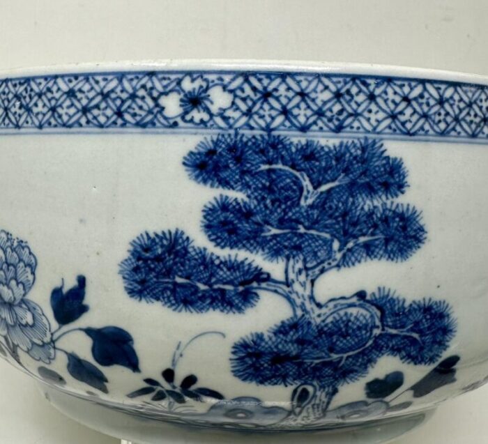 antique chinese export porcelain blue white chien lung soup tureen centerpiece 0819