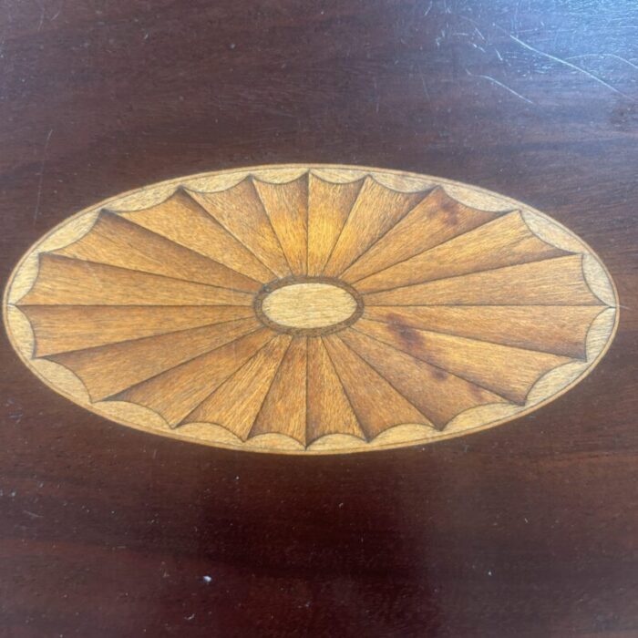 antique edwardian mahogany inlaid gallery tray 4416