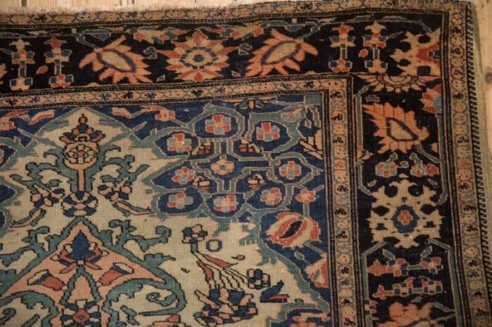 antique farahan sarouk square rug 34 x 48 2600