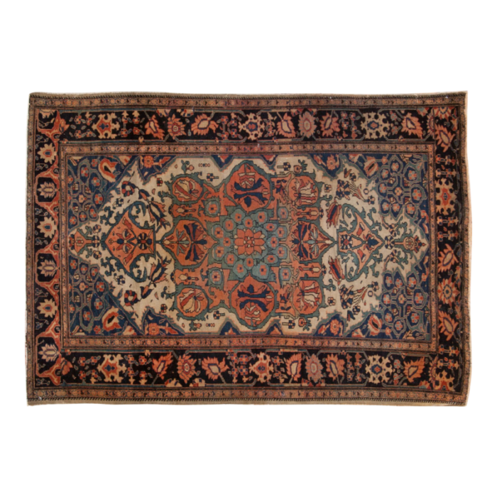 antique farahan sarouk square rug 34 x 48 7113