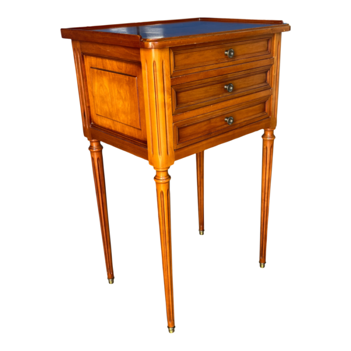 antique french louis xvi style walnut nightstand 6788