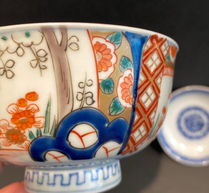 antique imari tea bowl 3461