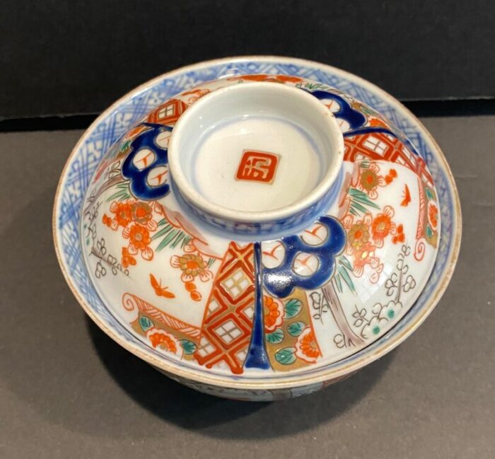 antique imari tea bowl 3533