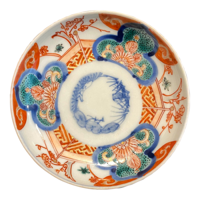 antique japanese imari footed porcelain bowl 1880