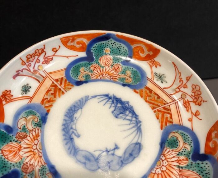 antique japanese imari footed porcelain bowl 8439