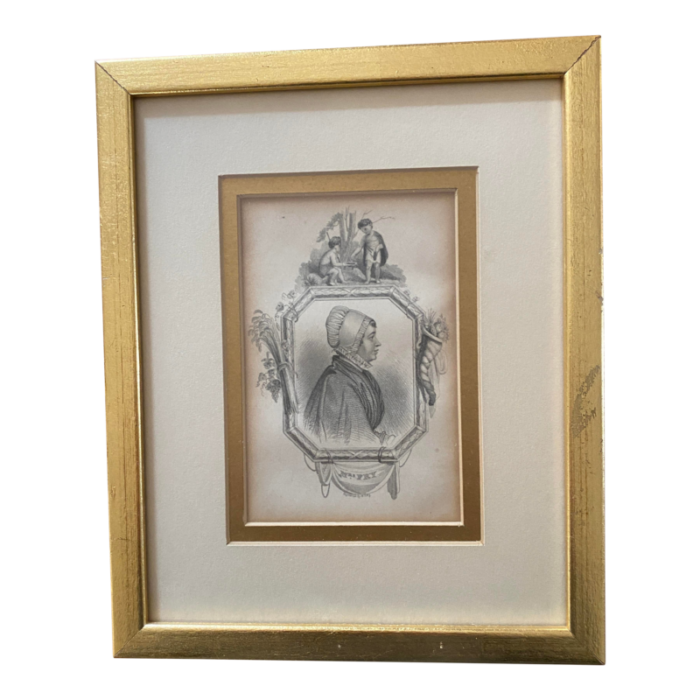 antique portrait engraving elizabeth fry 5653