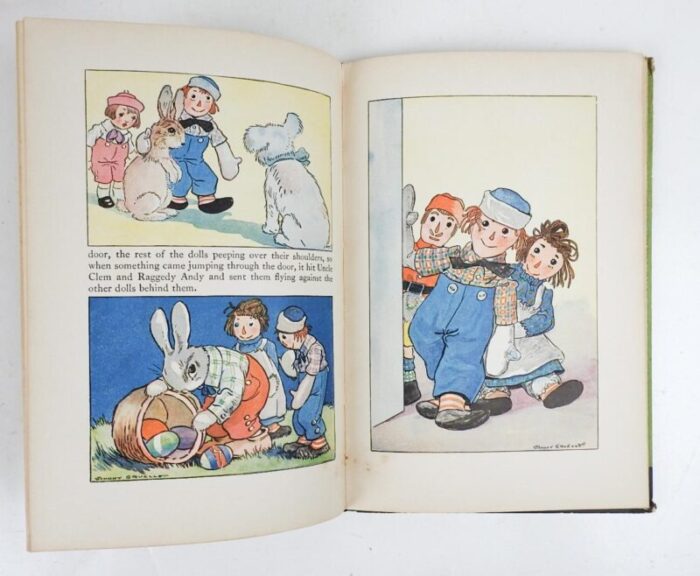 antique raggedy ann and andy childrens books a pair 2559