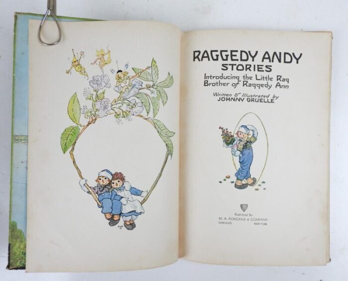 antique raggedy ann and andy childrens books a pair 2697