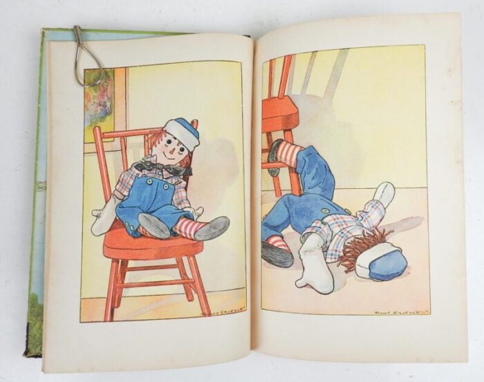 antique raggedy ann and andy childrens books a pair 4864