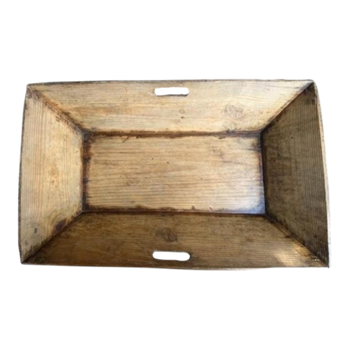 antique rustic wood box container tray 0272