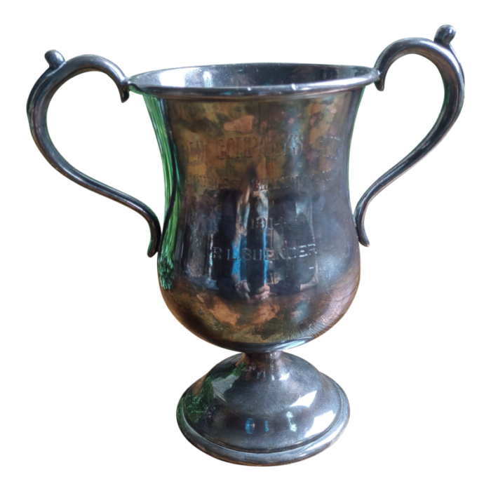 antique silver plated trophy 1914 7116