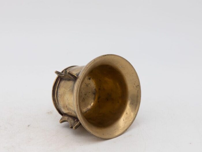 antique vintage brass mortar 2767