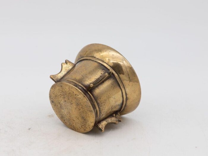 antique vintage brass mortar 3829