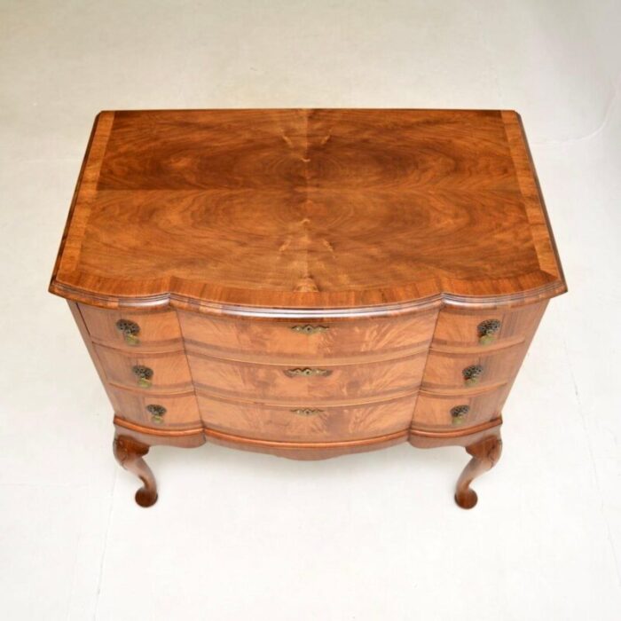 antique burr walnut chest of drawers 6 3 master