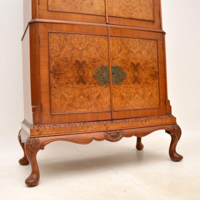 antique burr walnut cocktail drinks cabinet 4 master