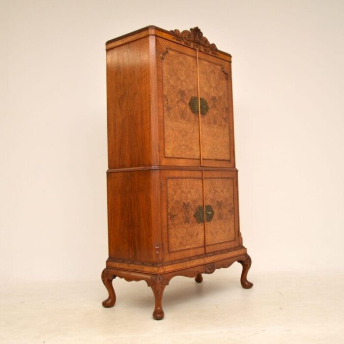 antique burr walnut cocktail drinks cabinet 9 master