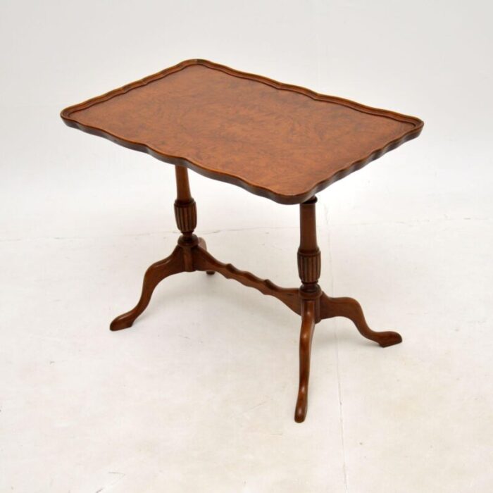 antique burr walnut coffee side table 3 master