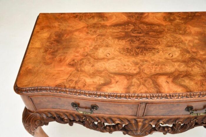 antique burr walnut console side table 4 master