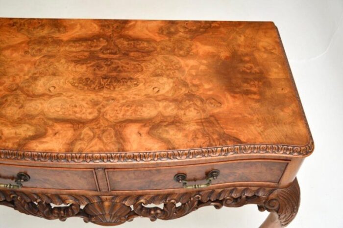 antique burr walnut console side table 5 master