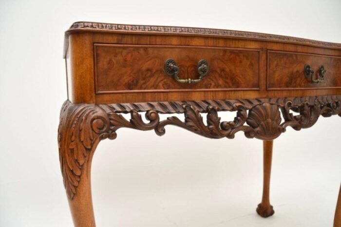 antique burr walnut console side table 6 master