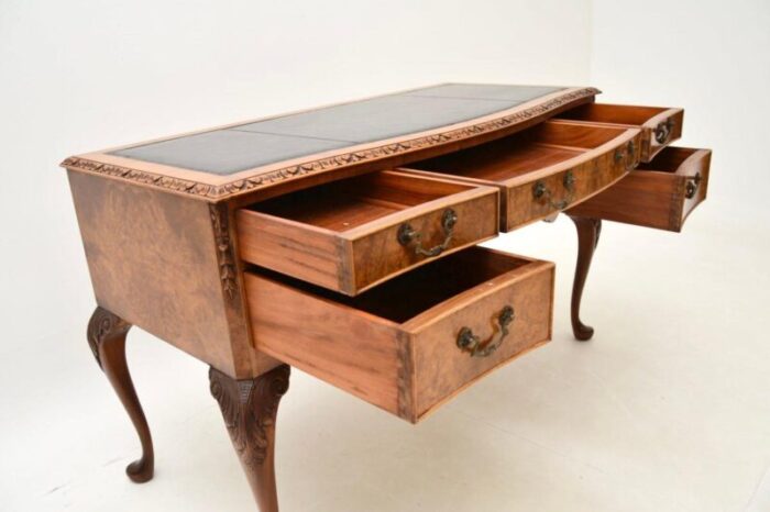 antique burr walnut desk writing table 7 master