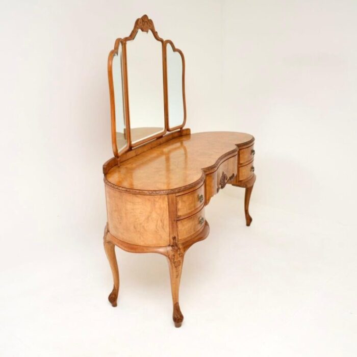 antique burr walnut dressing table stool 11 master