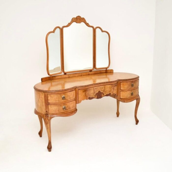 antique burr walnut dressing table stool 2 master