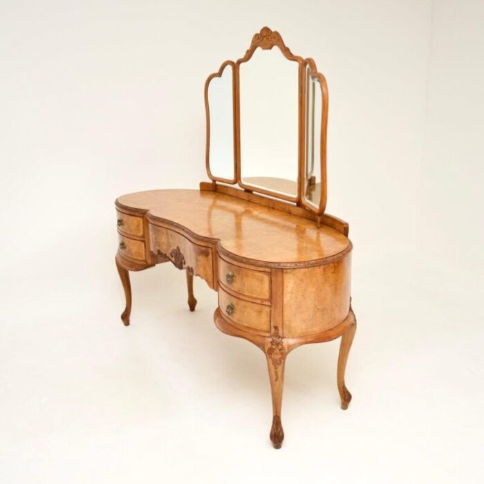 antique burr walnut dressing table stool 3 master