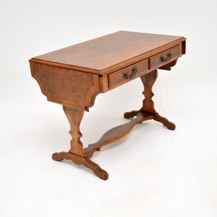 antique burr walnut drop leaf coffee table 11 master