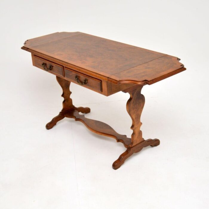 antique burr walnut drop leaf coffee table 5 master