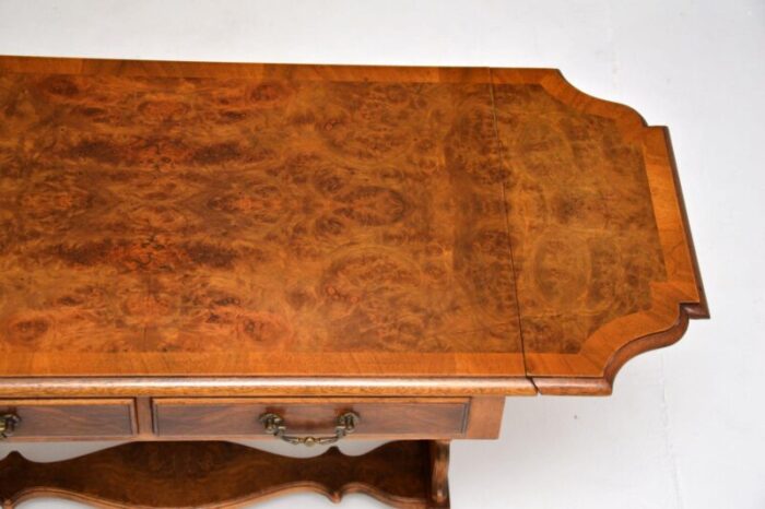 antique burr walnut drop leaf coffee table 7 master