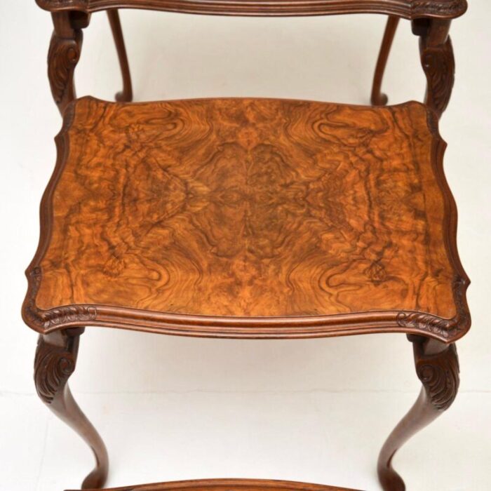 antique burr walnut nest of tables 8 master