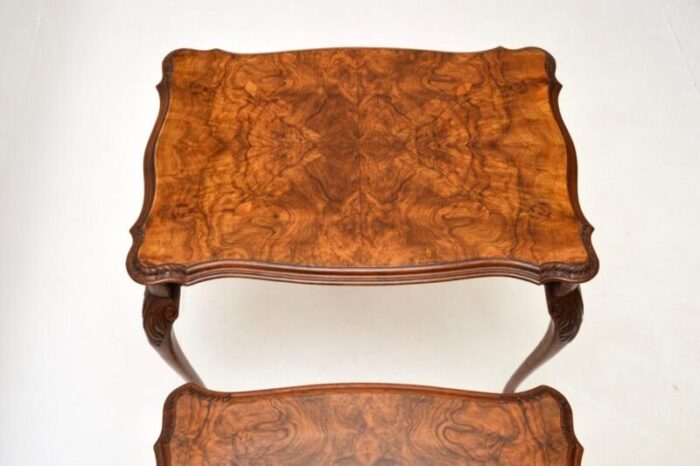 antique burr walnut nest of tables 9 master