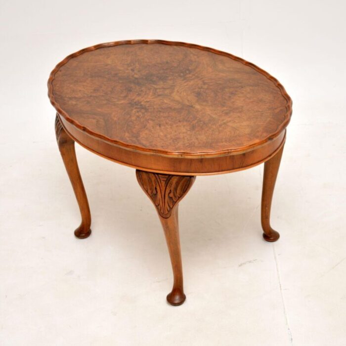 antique burr walnut pie crust coffee table 3 master