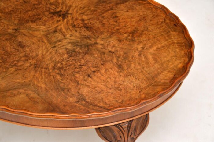 antique burr walnut pie crust coffee table 5 master