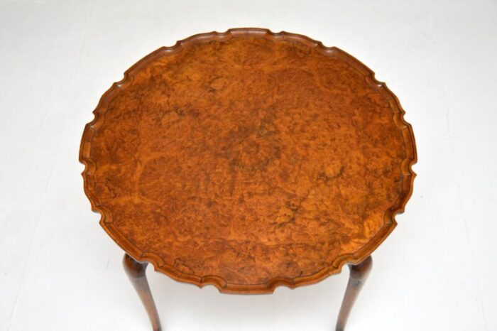 antique edwardian walnut pie crust nest coffee table 6 master