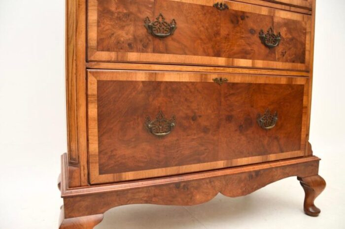 antique georgian burr walnut chest of drawers 5 master