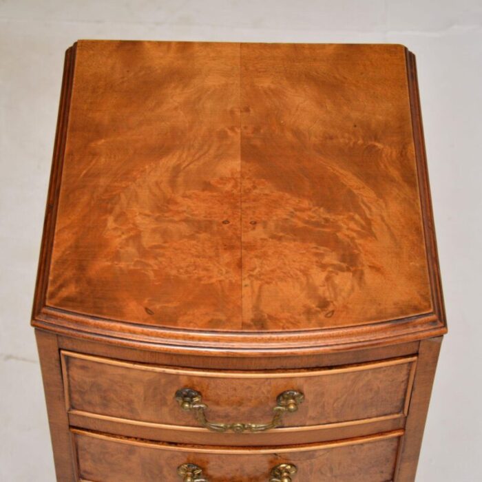 antique walnut bedside cabinet chest on legs 4 master