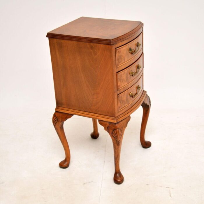 antique walnut bedside cabinet chest on legs 6 master