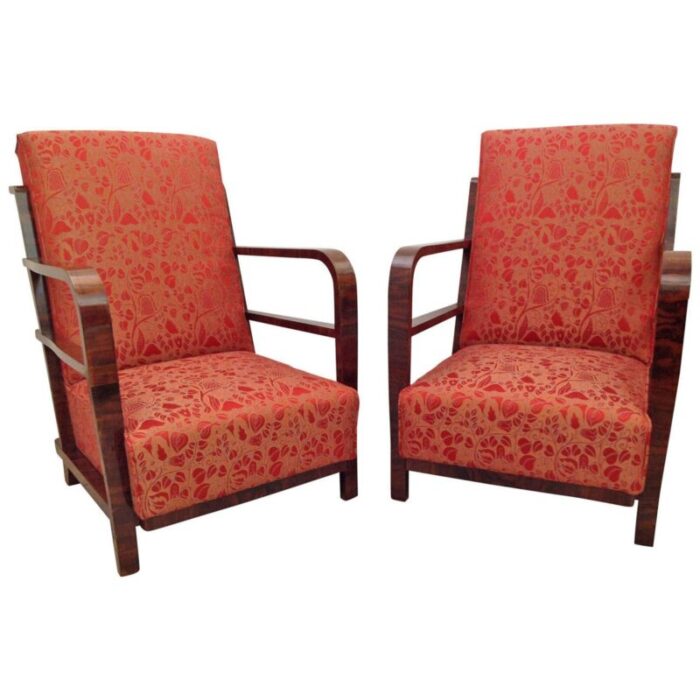 art deco armchairs 1930s set of 2