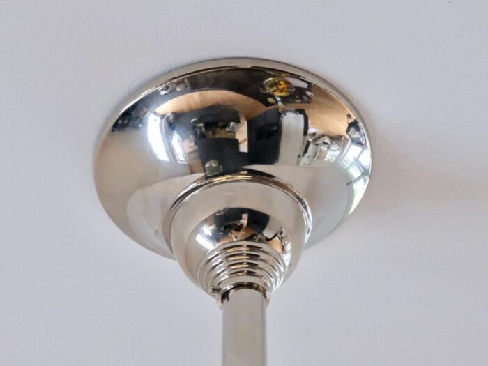 art deco ceiling lamp in glass from sabino 1930s 7