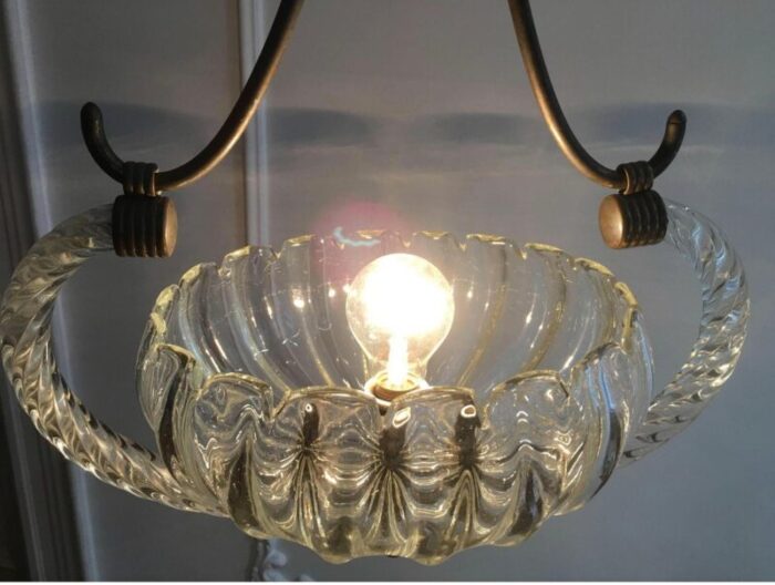 art deco italian chandelier attributed to ercole barovier murano 1940s 5 1