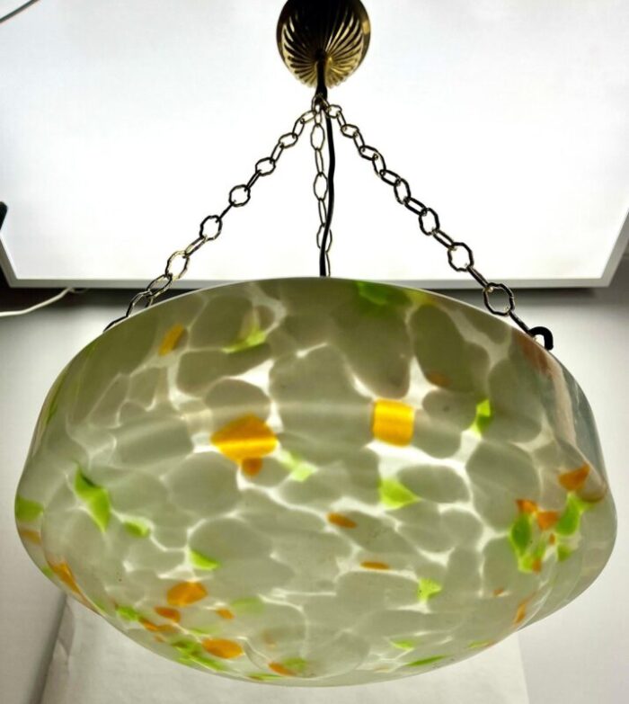 art deco opaline ceiling lamp 1930s 7