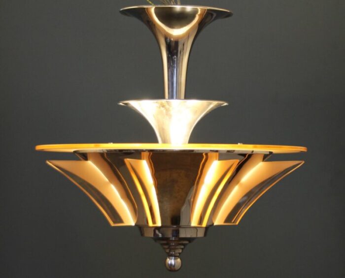 art deco pendant lamp by petitot 1930s 2