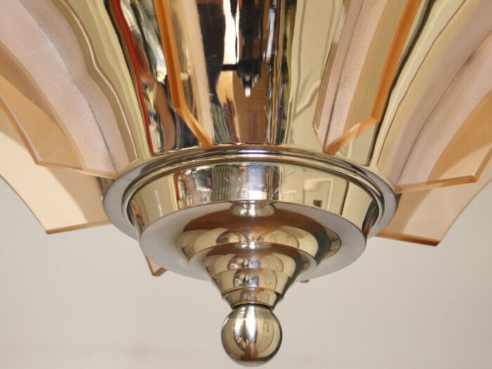 art deco pendant lamp by petitot 1930s 8