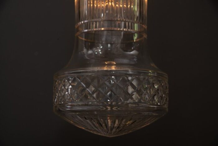 art deco pendant with original antique cut glass shade vienna 1920s 12