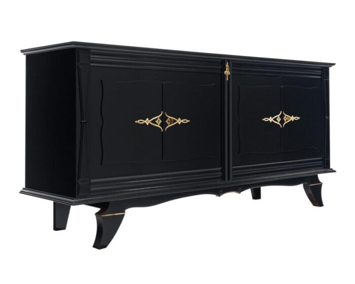 art deco period ebonized french buffet 1563