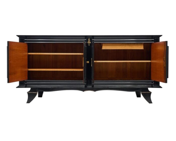 art deco period ebonized french buffet 9353